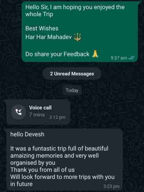 Nagarjuna Travels Customer Testimonial 38